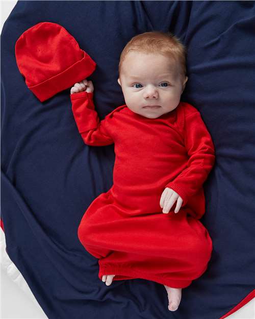 Red Infant Baby Rib Layette - 4406