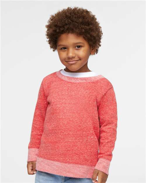 Red Melange Toddler Harborside Mélange French Terry Crew - 3379