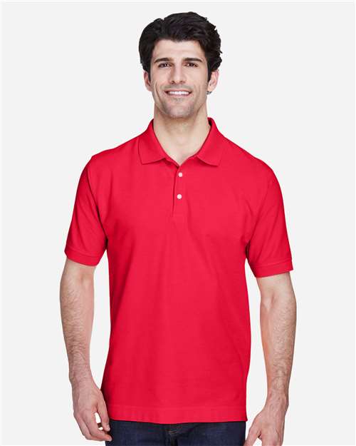 Red Men's Pima Piqué Polo - D100
