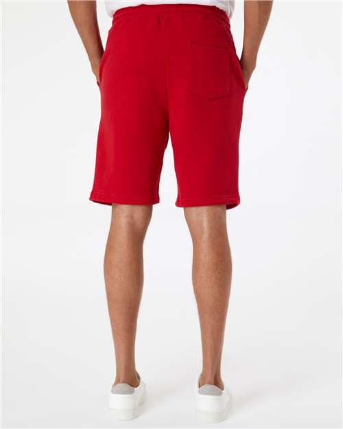 Red Midweight Fleece Shorts - IND20SRT