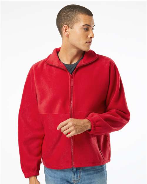 Red Polar Fleece Full-Zip Jacket - 3062