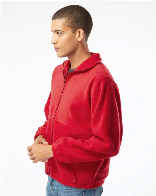 Red Polar Fleece Full-Zip Jacket - 3062