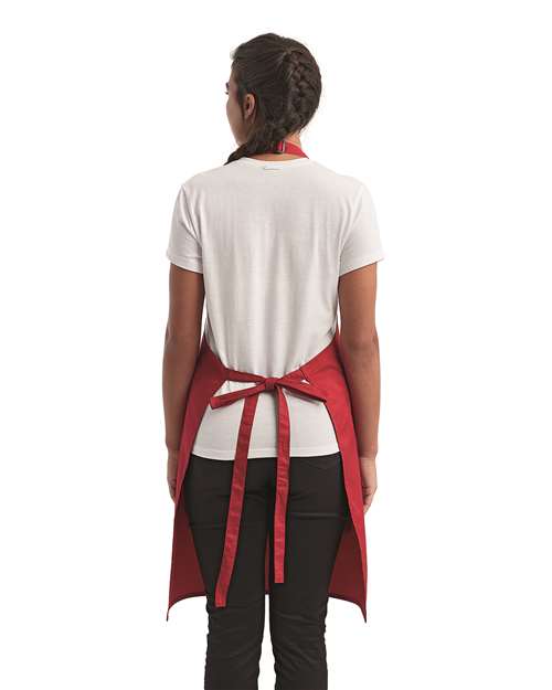 Red Recycled Bib Apron with Pocket - RP154