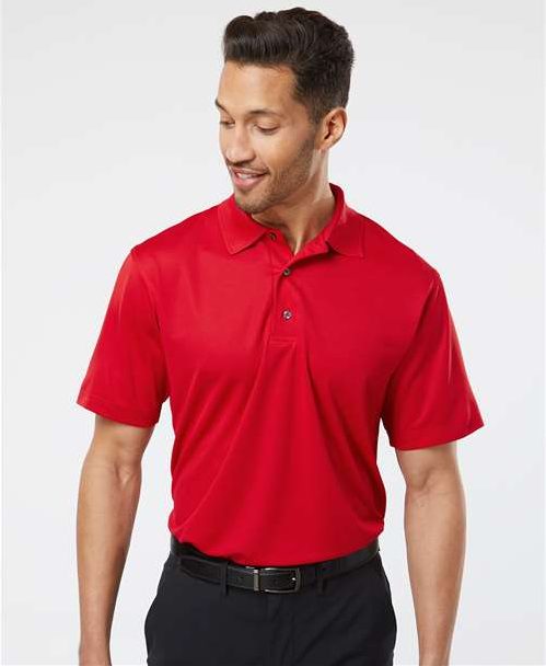 Red Saratoga Performance Mini Mesh Polo - 100