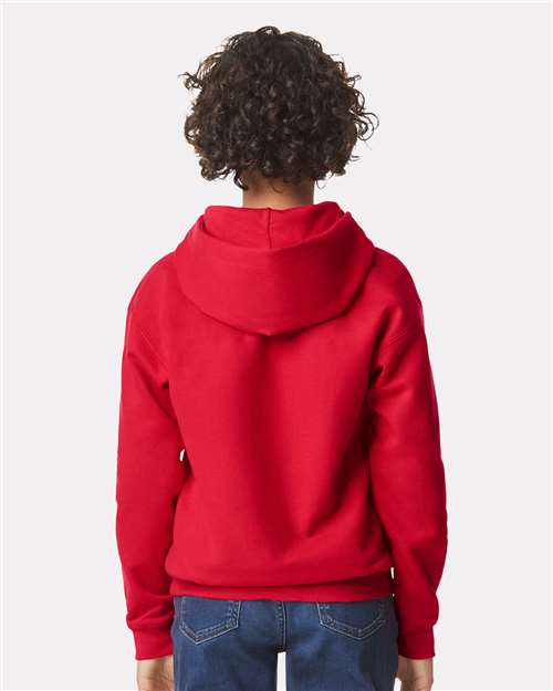 Red Softstyle® Youth Midweight Hooded Sweatshirt - SF500B