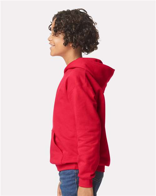 Red Softstyle® Youth Midweight Hooded Sweatshirt - SF500B