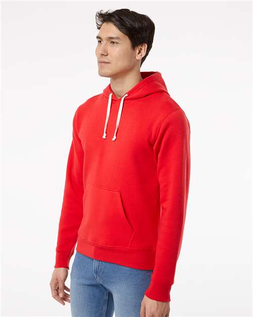 Red Solid Triblend Fleece Hooded Sweatshirt - 8871