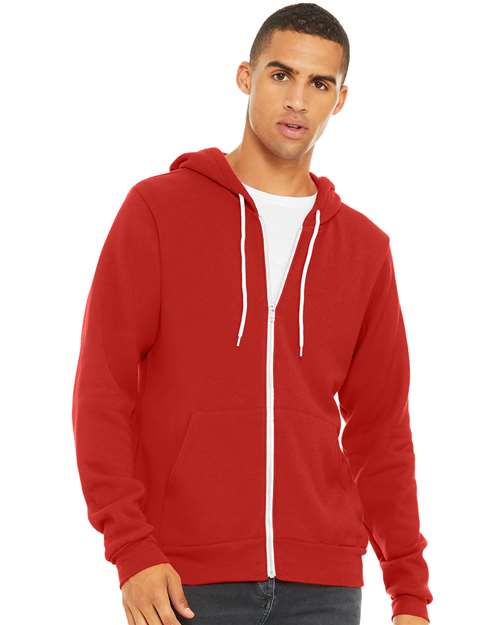 Red Sponge Fleece Full-Zip Hoodie - 3739