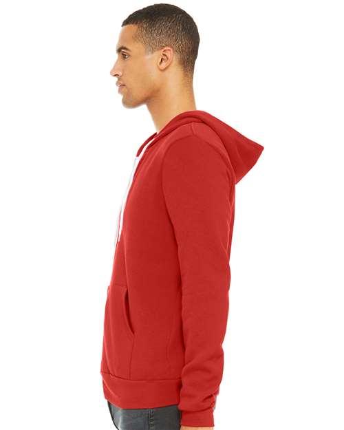 Red Sponge Fleece Full-Zip Hoodie - 3739