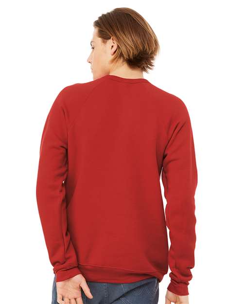 Red Sponge Fleece Raglan Crewneck Sweatshirt - 3901
