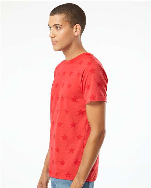 Red Star Star Print Tee - 3929