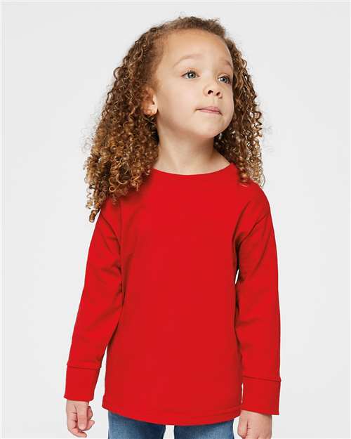 Red Toddler Fine Jersey Long Sleeve Tee - 3302