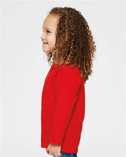 Red Toddler Fine Jersey Long Sleeve Tee - 3302