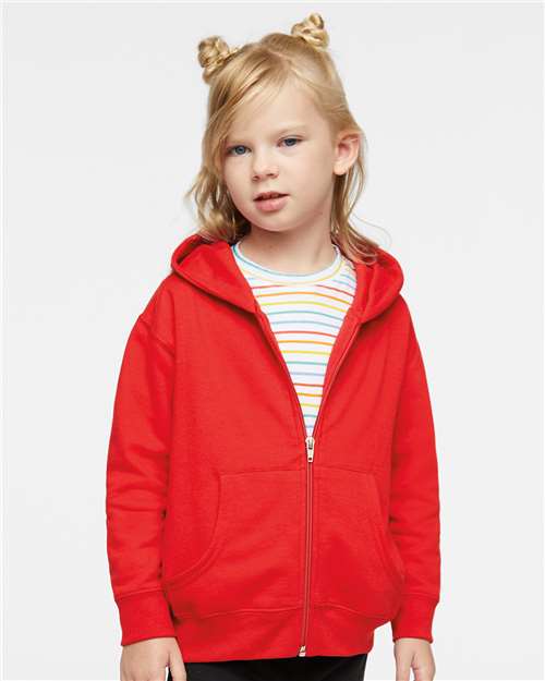 Red Toddler Full-Zip Fleece Hoodie - 3346