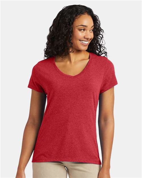 Red Triblend Perfect-T Women’s Triblend V-Neck T-Shirt - 42VT
