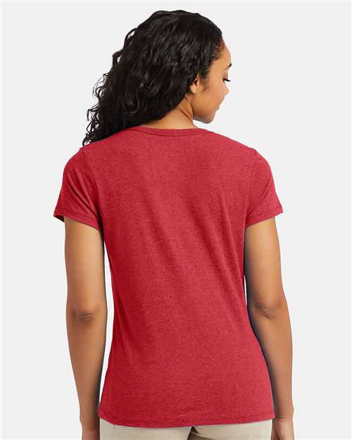 Red Triblend Perfect-T Women’s Triblend V-Neck T-Shirt - 42VT