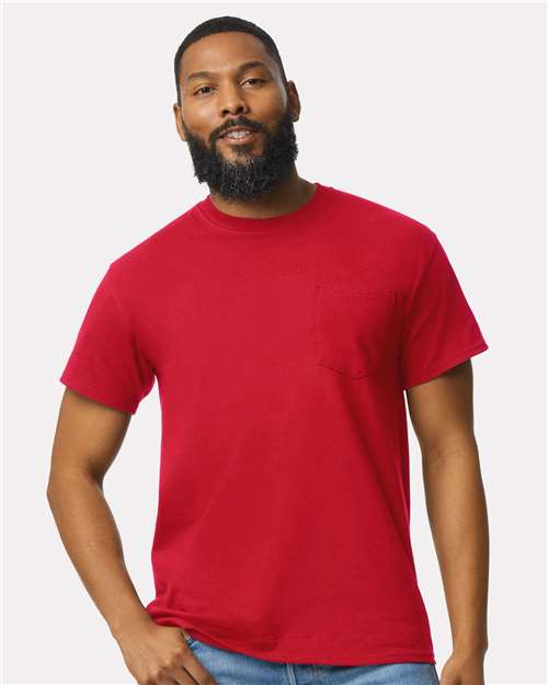 Red Ultra Cotton® Pocket T-Shirt - 2300
