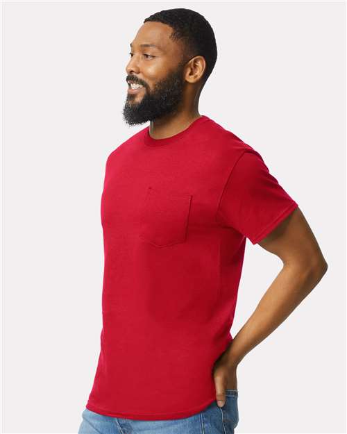 Red Ultra Cotton® Pocket T-Shirt - 2300