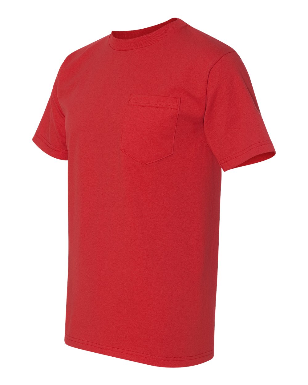 Red Union-Made Pocket T-Shirt - 3015