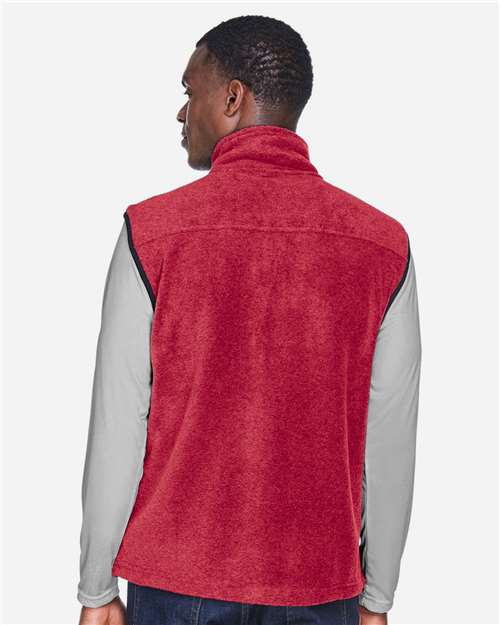Red Unisex Fleece Full-Zip Vest - M985