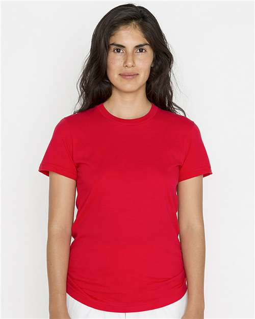 Red USA-Made Women's Fine Jersey T-Shirt - 21002