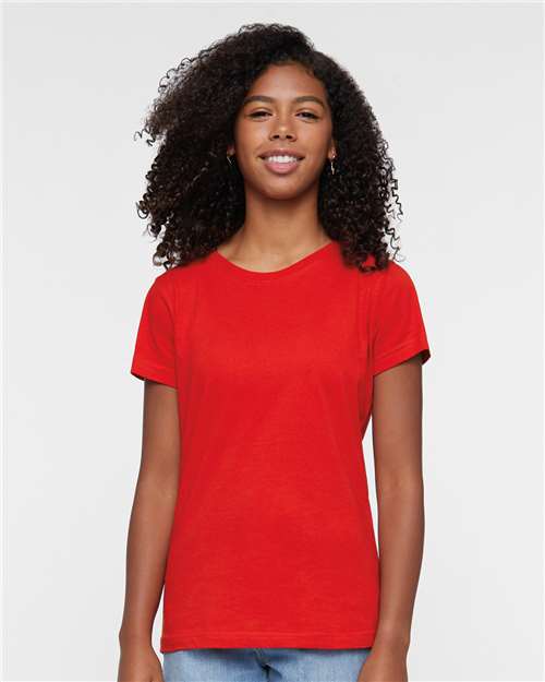 Red Women's Fine Jersey Tee - 3516