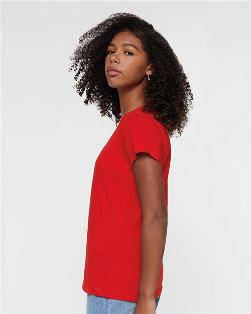 Red Women's Fine Jersey Tee - 3516