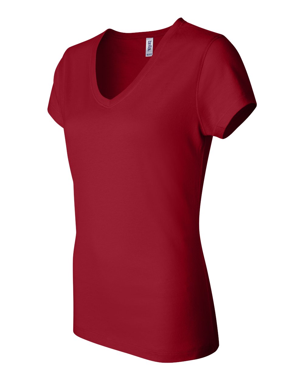Red Women’s Jersey V-Neck Tee - 6005