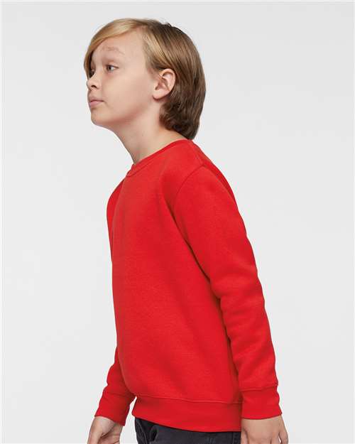 Red Youth Elevated Fleece Crewneck Sweatshirt - 2225