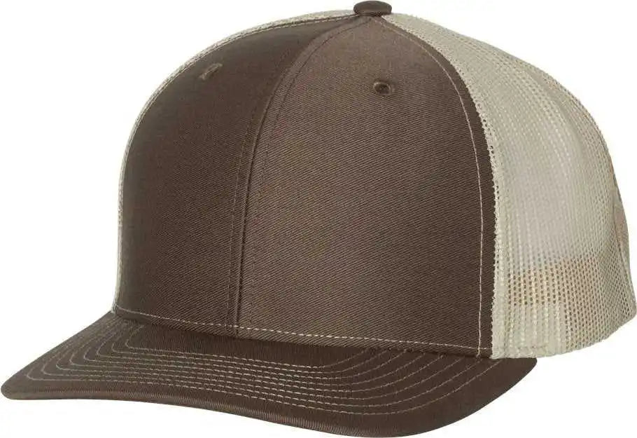 Richardson 112 Snapback Trucker Caps - Brown Khaki - Osfm