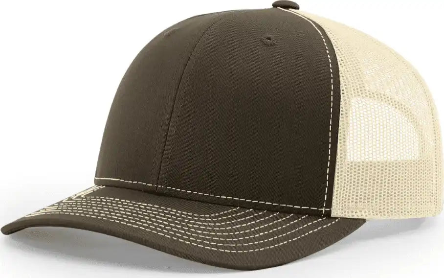 Richardson 112 Snapback Trucker Caps - Chocolate Chip Birch - Coffee Ivory / Osfm