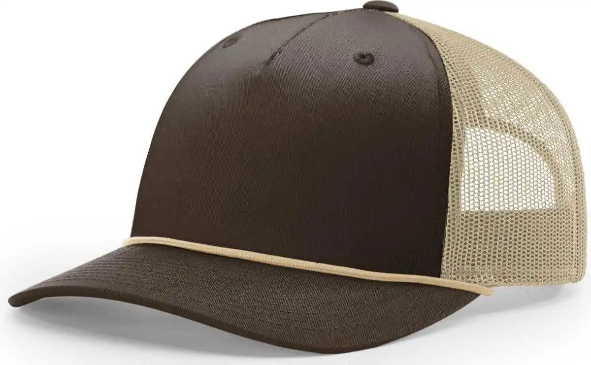 Richardson 112fpr Rope Trucker Caps - Brown Khaki - Osfm