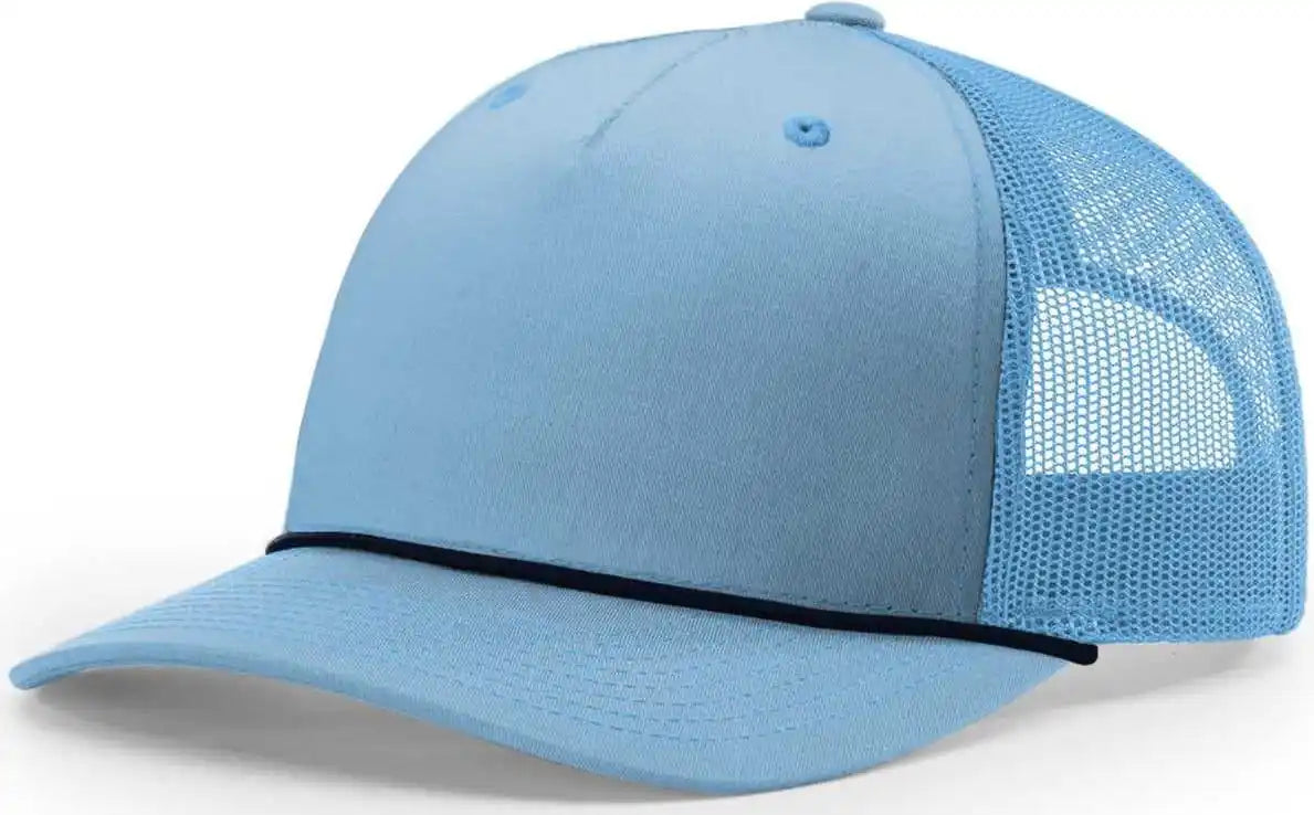 Richardson 112fpr Rope Trucker Caps - Columbia Blue Navy - Osfm
