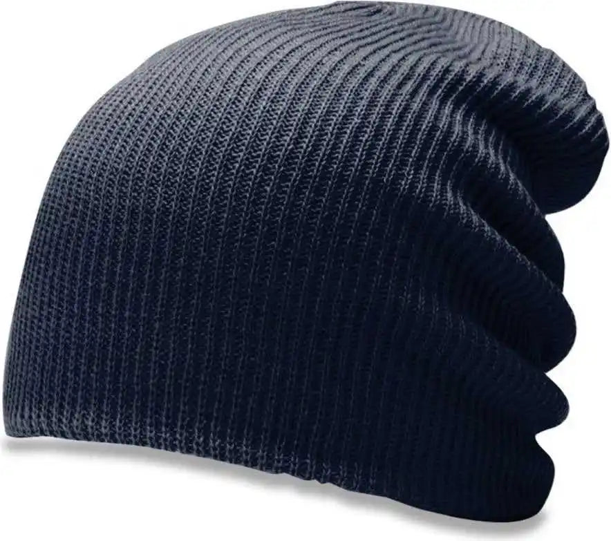 Richardson 149 Super Slouch Knit Beanies - Navy - Osfm