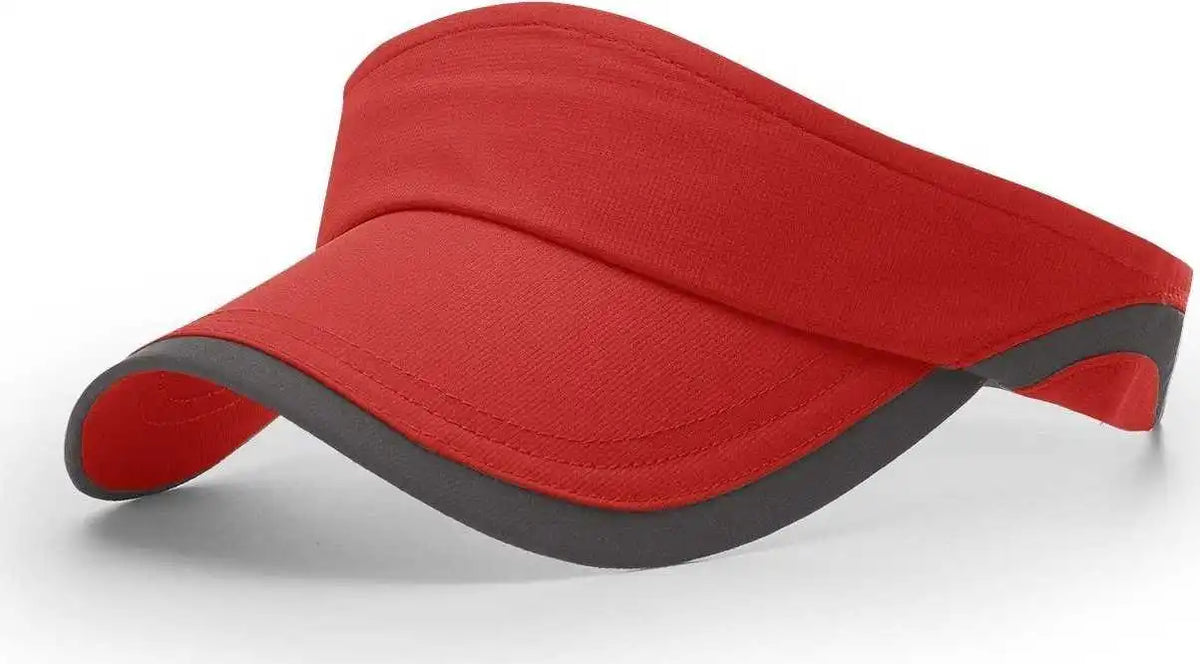 Richardson 159 R-active Lite Running Visors - Red Charcoal - Dark Gray / Osfm