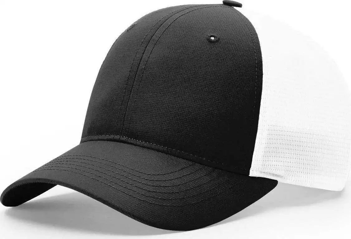 Richardson 227 Tech Mesh W/ Stretch Caps - Black White - Sm