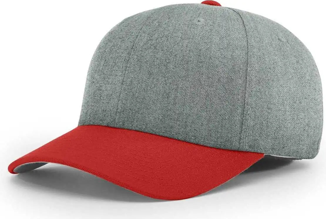 Richardson 585 Wool Blend R-flex Caps - Heather Gray Red - Xs-sm