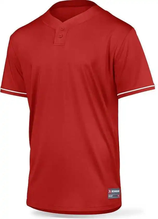 Richardson 7112 Adult Select Baseball 2-button Jersey - Red White