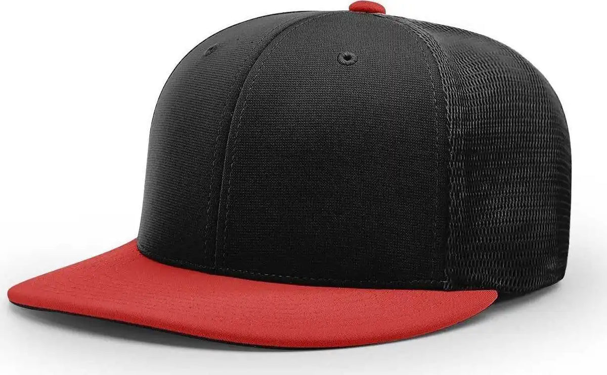 Richardson Pts20m Pulse/mesh Back Caps - Black Red - Xs-sm