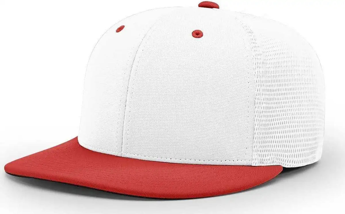 Richardson Pts20m Pulse/mesh Back Caps - White Red - Xs-sm