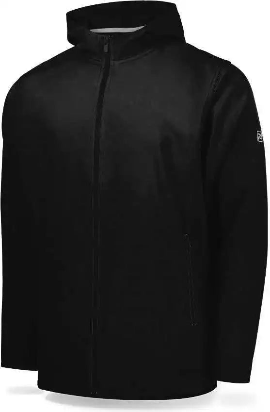 Richardson Pts4005t Adult Pts Baseball Barrage Wind Shirt Long Sleeve Full Zip with Scuba Hood (batting Jacket) - Black