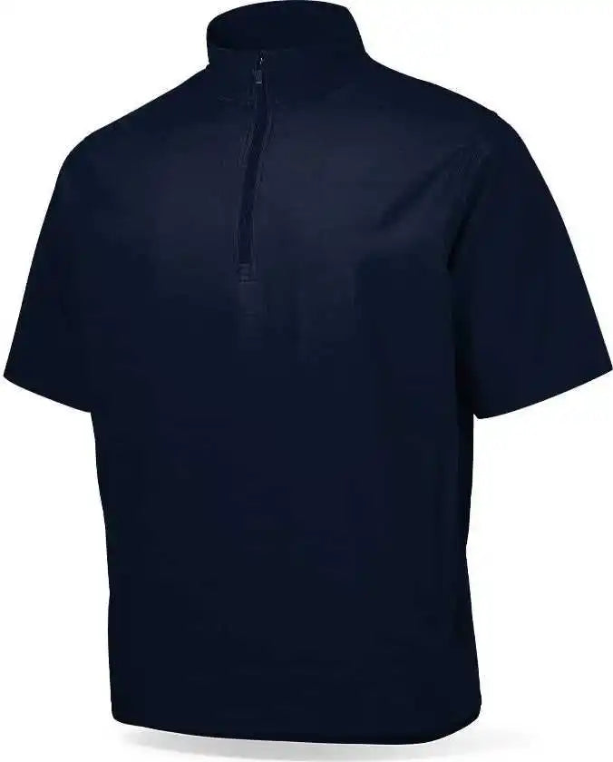 Richardson Pts4010ty Youth Pts Baseball Barrage Wind Shirt Short Sleeve 1/4 Zip (batting Jacket) - Navy