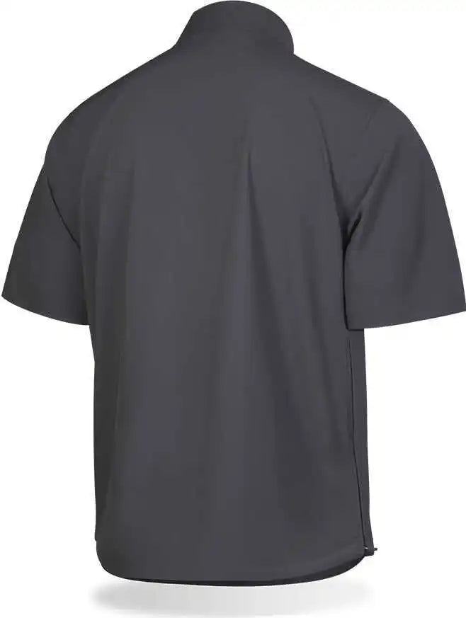 Richardson Pts4010ty Youth Pts Baseball Barrage Wind Shirt Short Sleeve 1/4 Zip (batting Jacket) - Charcoal