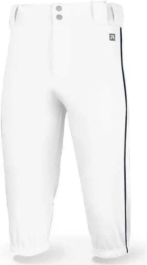 Richardson Pts8022p Adult Pts Baseball Knicker Pant with Piping - White Navy