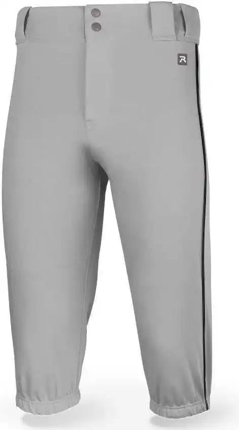 Richardson Pts8022py Youth Pts Baseball Knicker Pant with Piping - Gray Black