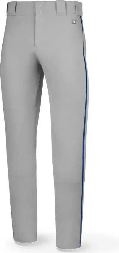 Richardson Pts8120p Adult Pts Baseball Pant with Piping - Gray Royal