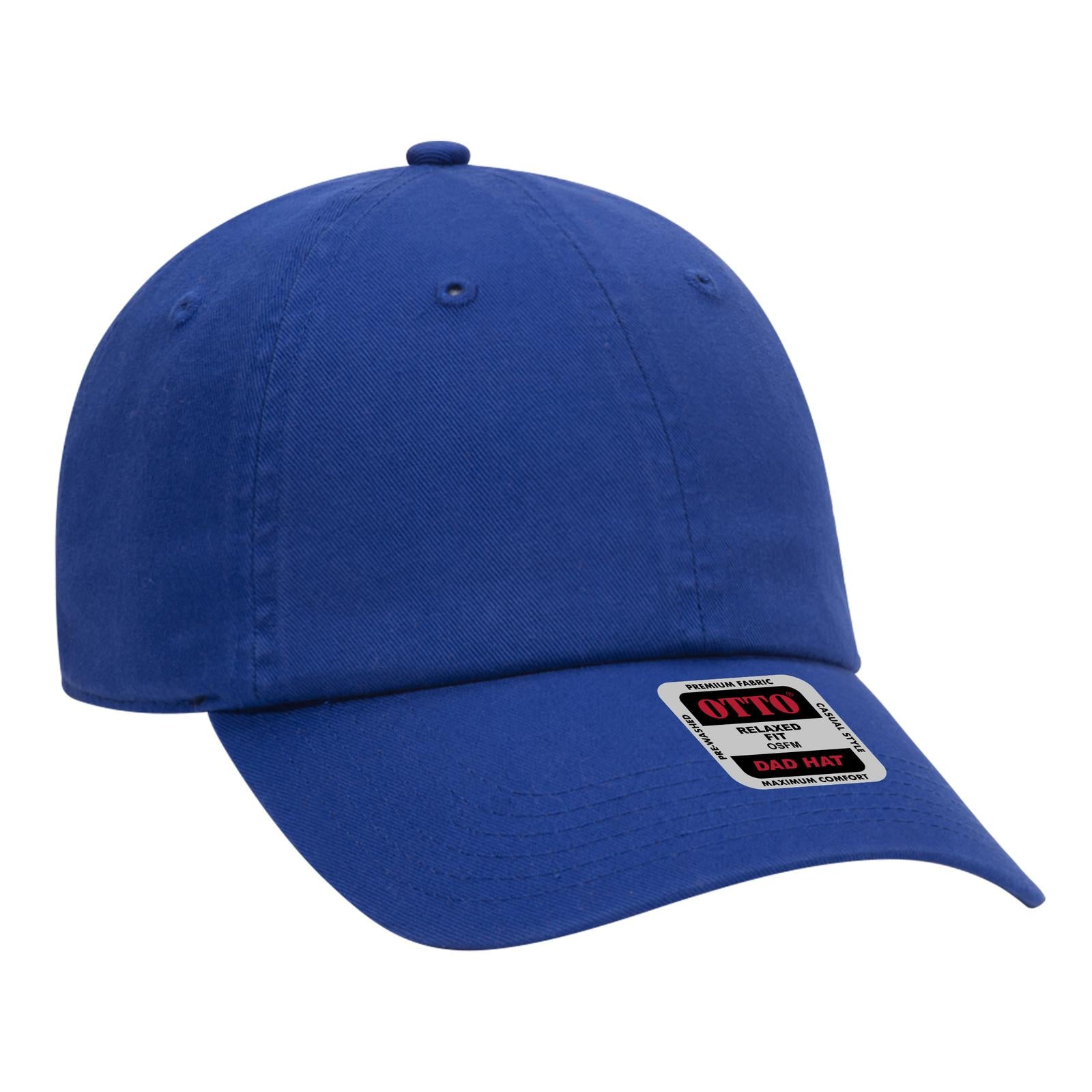 Front View of 001 - Royal OTTO CAP 6 Panel Low Profile Dad Hat