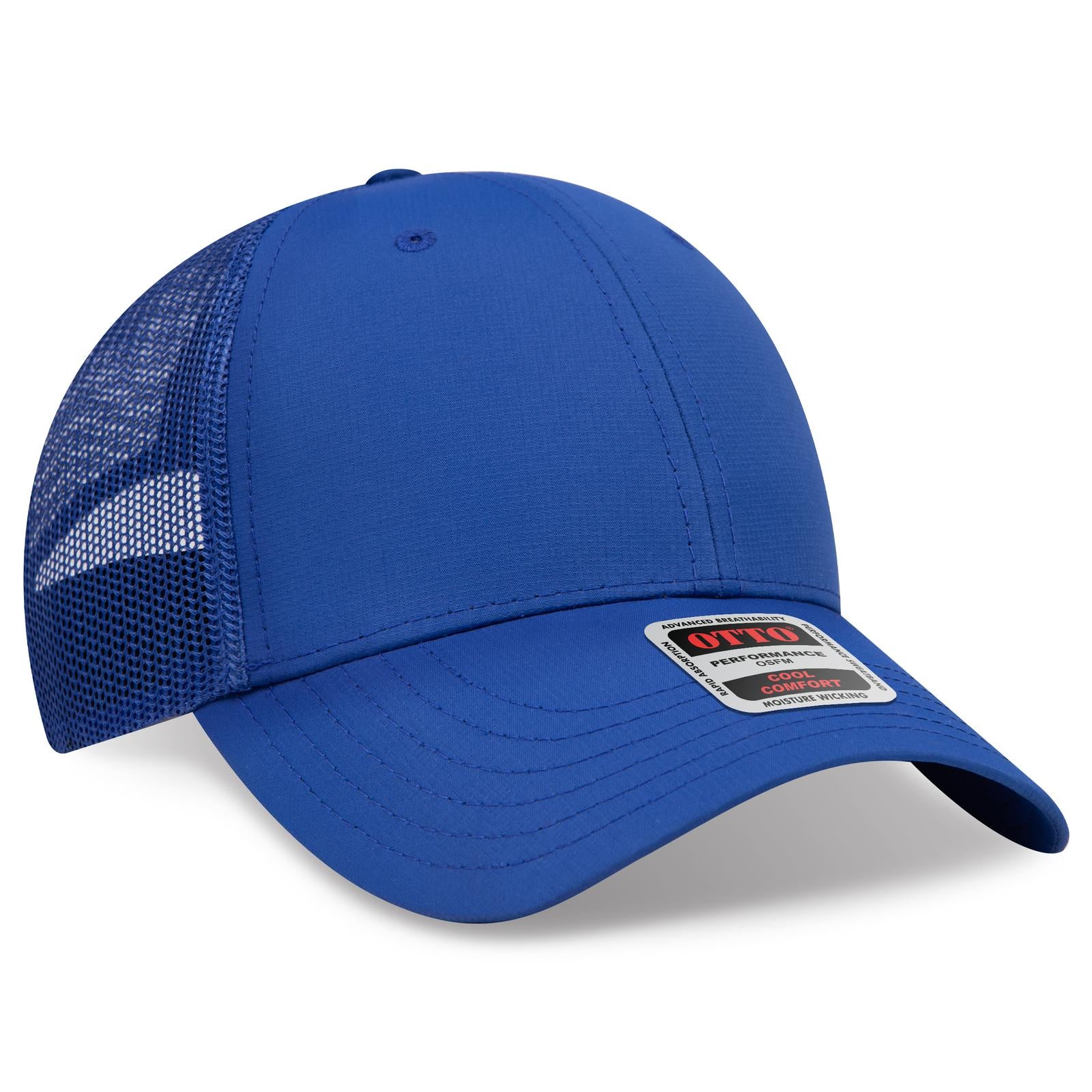Right View of 001 - Royal OTTO CAP 6 Panel Low Profile Mesh Back Trucker Hat