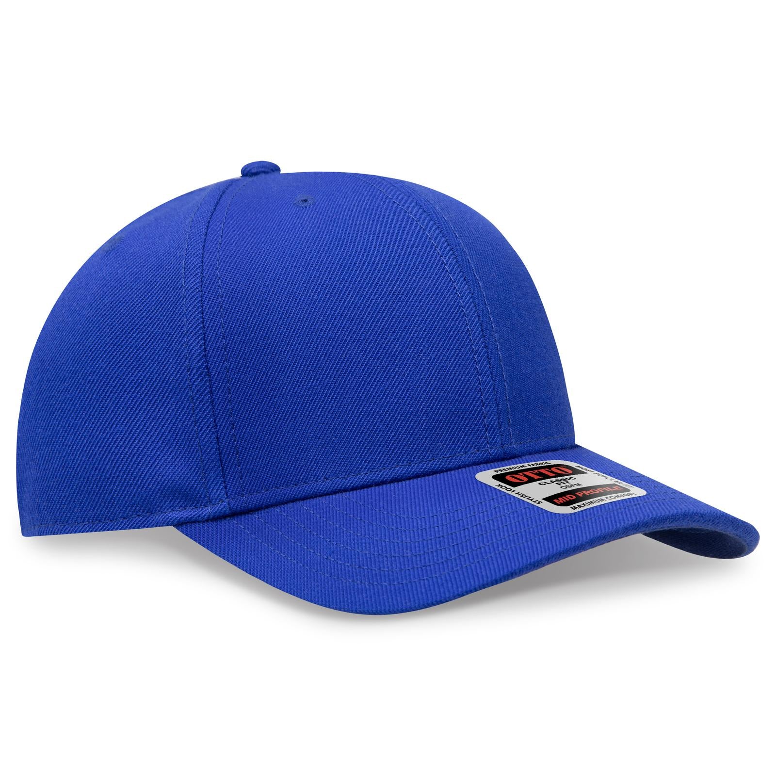 Front View of 001 - Royal OTTO CAP 6 Panel Mid Profile Baseball Cap