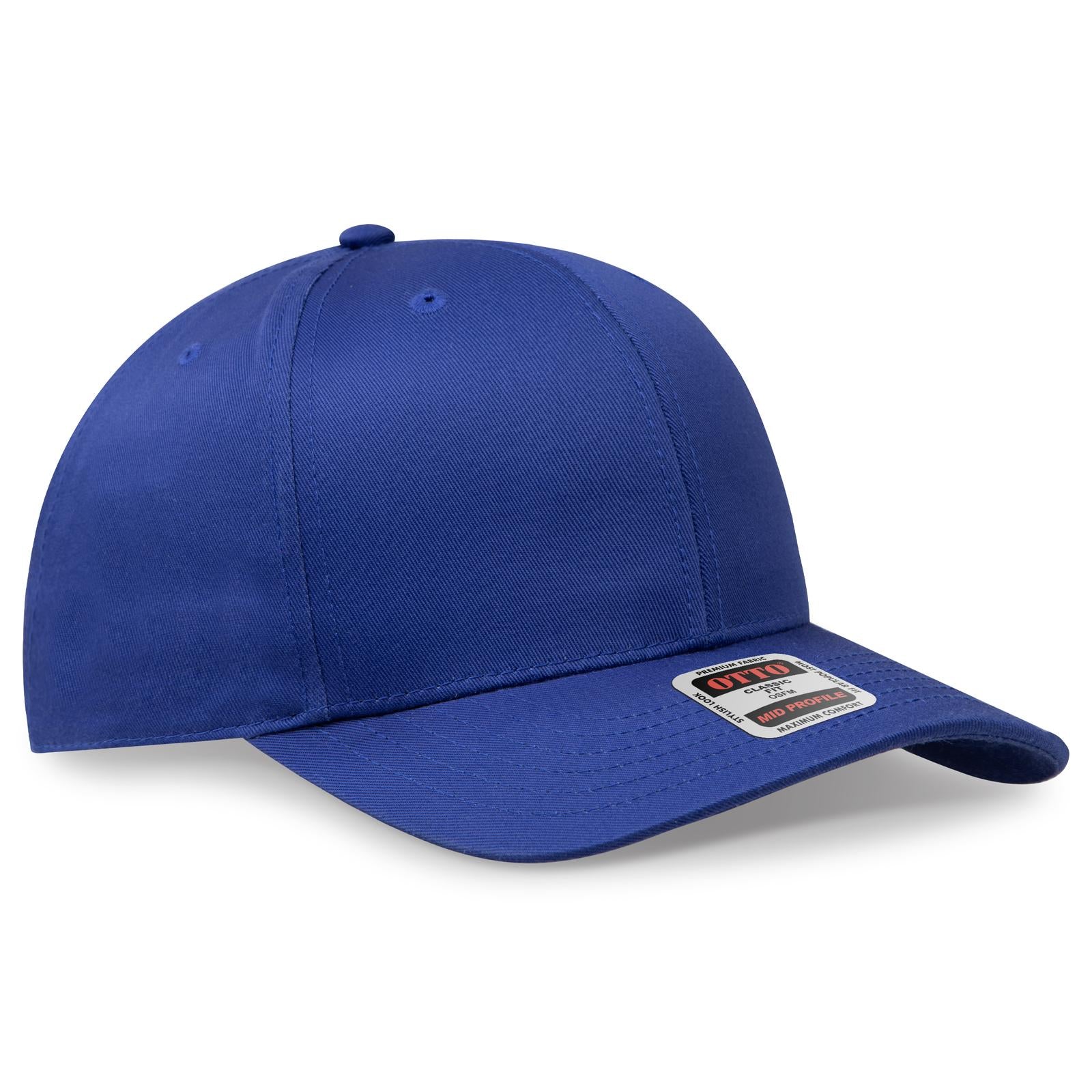 Front View of 001 - Royal OTTO CAP 6 Panel Mid Profile Baseball Cap
